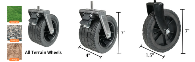 wheel with brake wheel with brake