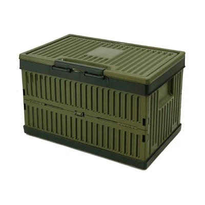 35L/60L plastični zaboji za shranjevanje s pokrovi, ki jih je mogoče zložiti