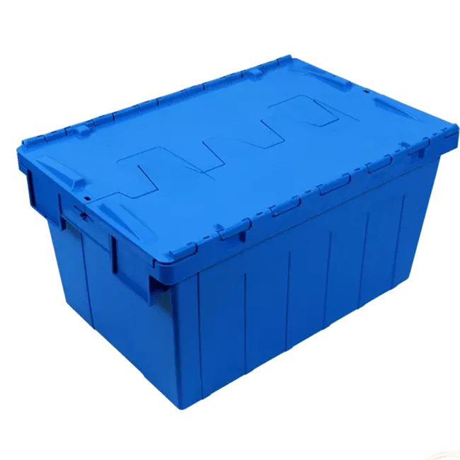 Težka dežurna logistična plastična zaboj za shranjevanje s pokrovom